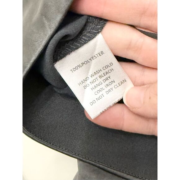 all:row Womens Charcoal Satin Baciami The Valerie Skirt Size Medium NWT - Picture 5 of 5